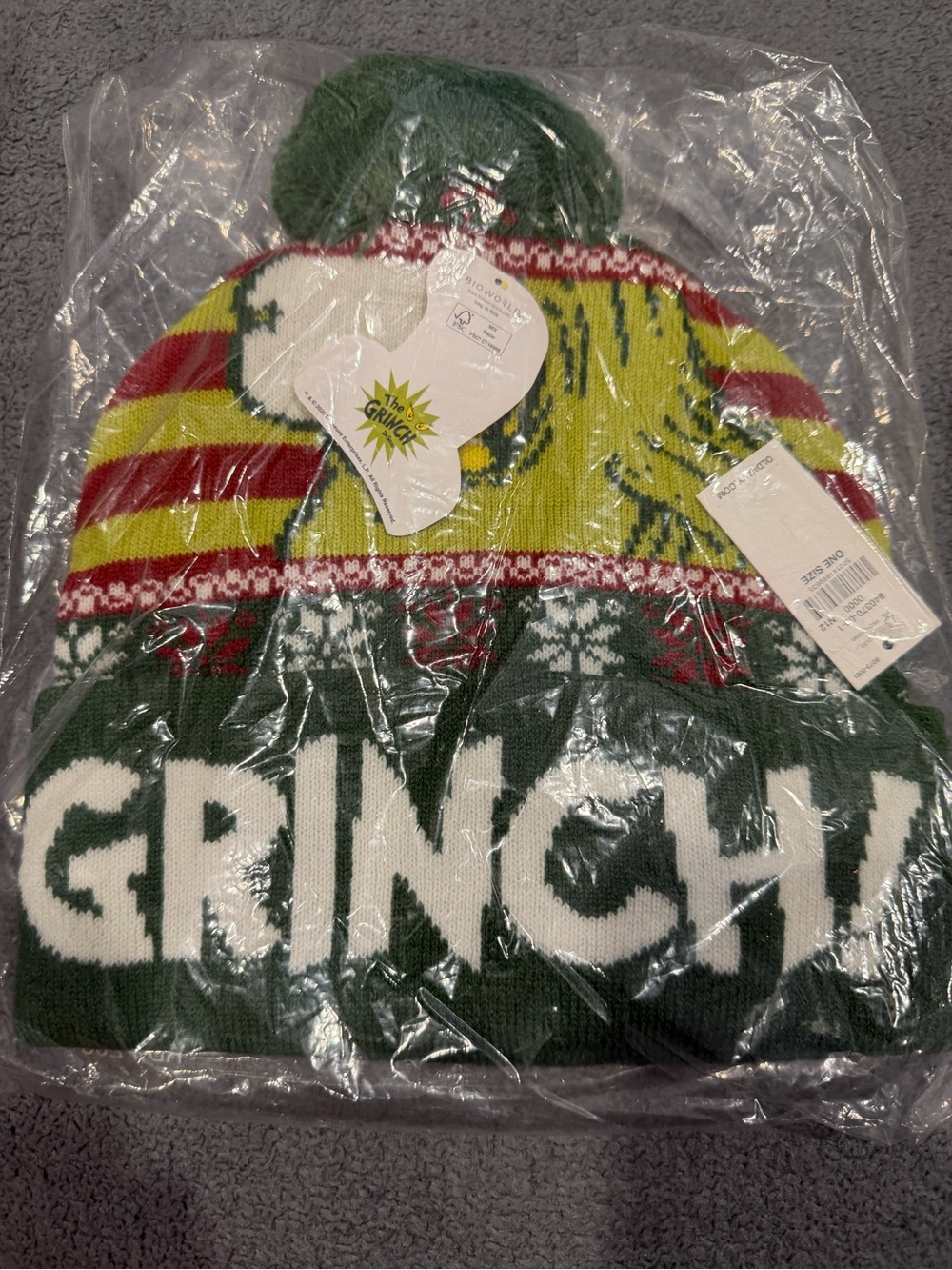 Old Navy Green, Red & Yellow Holiday Knit Beanie